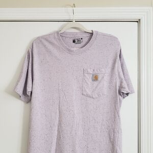 Carhartt Unisex Light Purple Speckled Tee Small Outdoors Casual Workwear Layered
